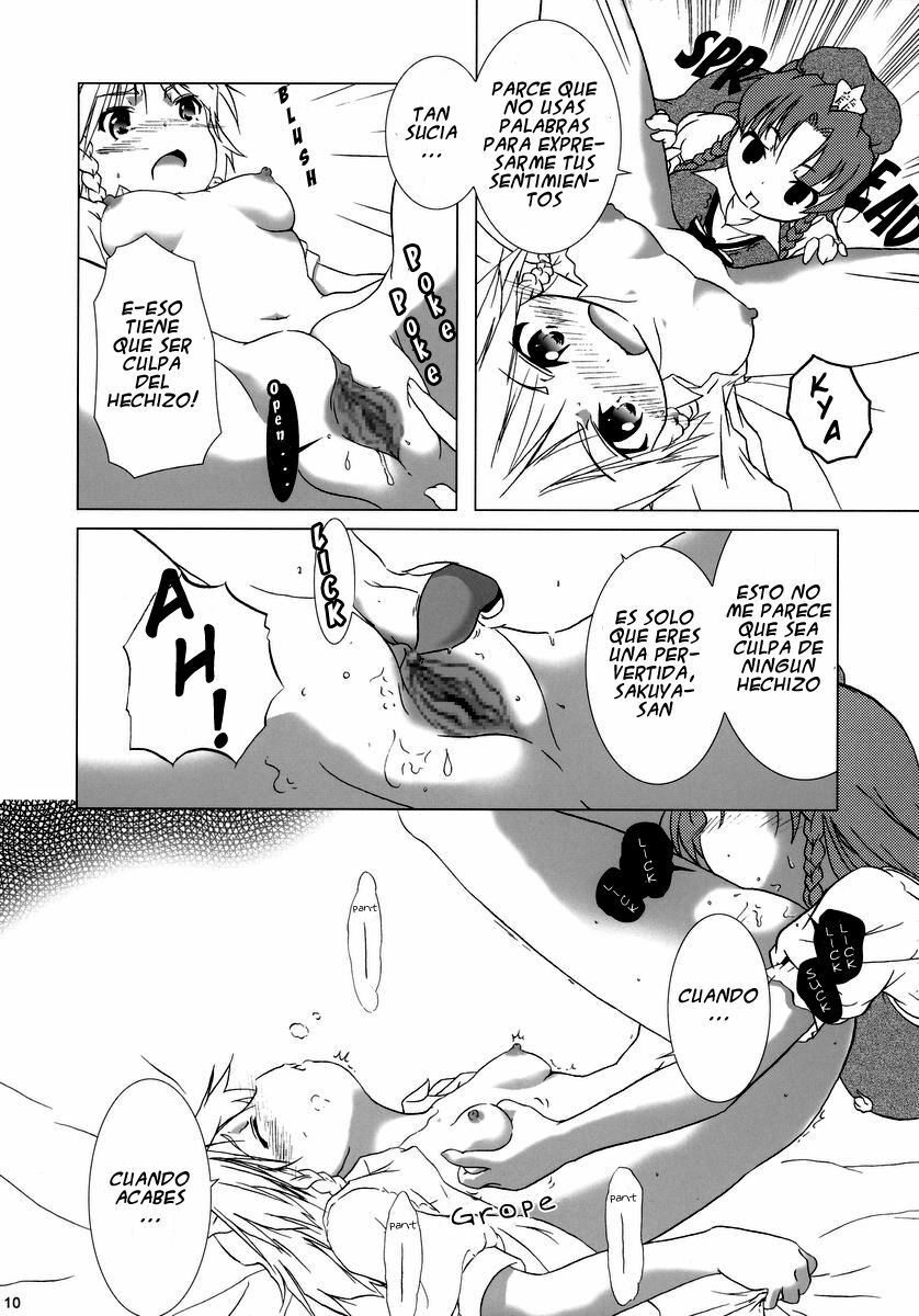 (C69) [Gutenberg no Musume (KnightO Satoshi)] Kajin Komusume Chuuka na Ipanema | Bloom Human Serving (Touhou Project) [Spanish] [Touhou Hentai] page 10 full