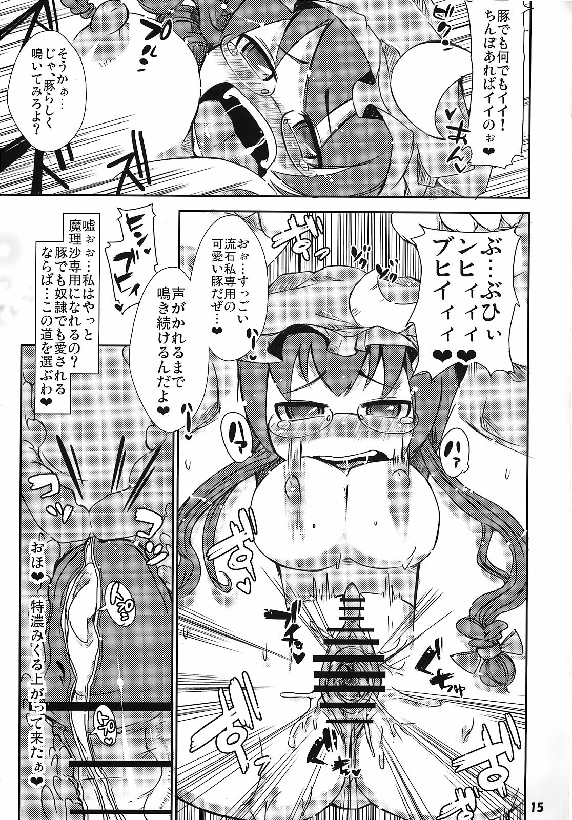 (C74) [Tokyo Glider (Ura Dramatic)] Murasaki no Bara ga Kaoru (Touhou Project) page 14 full