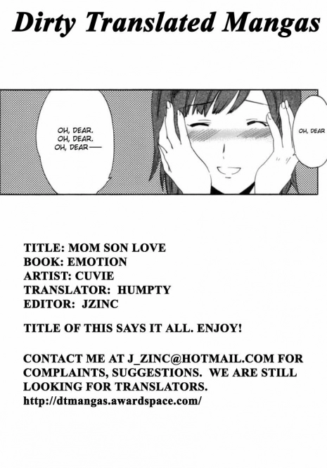 [Cuvie] Boshi Soushi Souai Soukan | Mom Son Love (Emotion) [English] [DirtyTranslations]