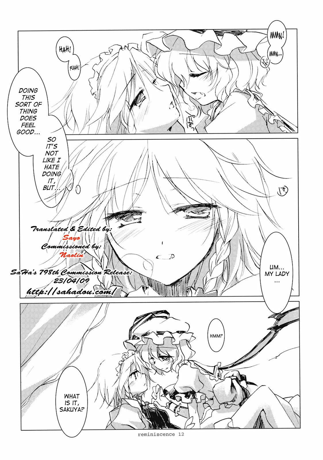 (Reitaisai 6) [FRAC (Mitsuki)] Reminiscence (Touhou Project) [English] page 10 full