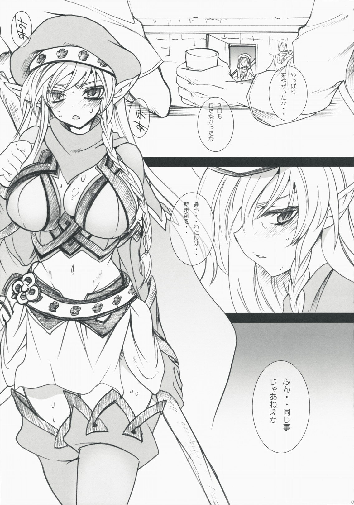 (COMIC1☆3) [Otomekibun (Sansyoku Amido.)] Monzetsu Kyoukan ~Kanzenban~ (Queen's Blade) page 4 full