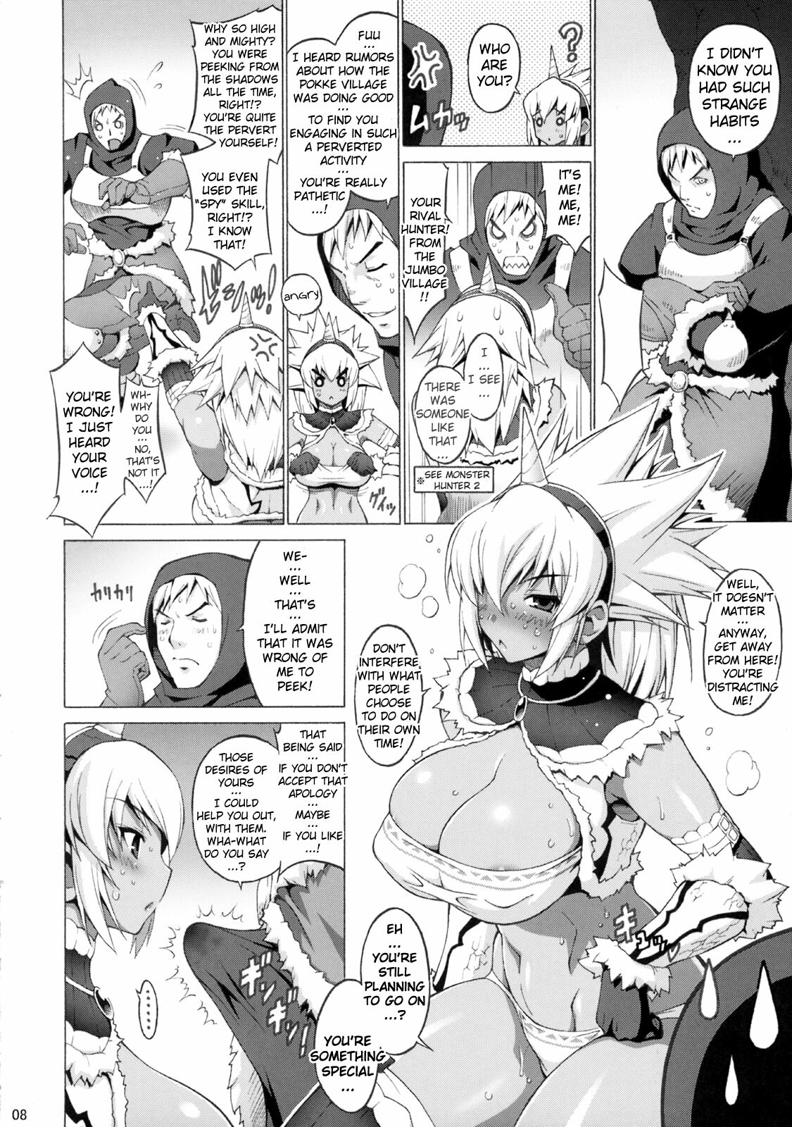 (COMIC1☆3) [FREAKS (Mike, Onomeshin)] Kyonyuu Hunter - Big Breast Hunter (Monster Hunter) [English] [YQII] page 7 full