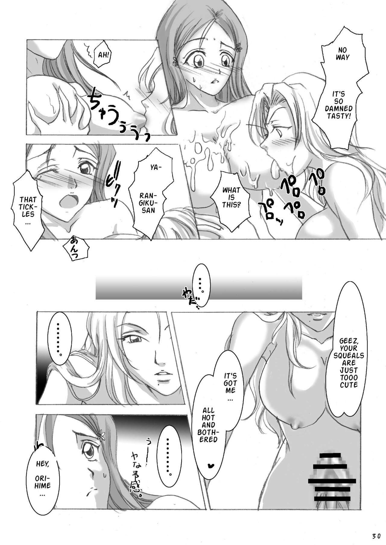 (C72) [Hijouguchi, RUBY FRUIT (Kotozuki Runo, TEI-OH-K-TAKAMURO)] It Keeps It Secret Without Forgetting Sweet Gunpowder - Amai Kayaku wo Mune ni Himete (Bleach) [English] {doujin-moe.com} page 29 full