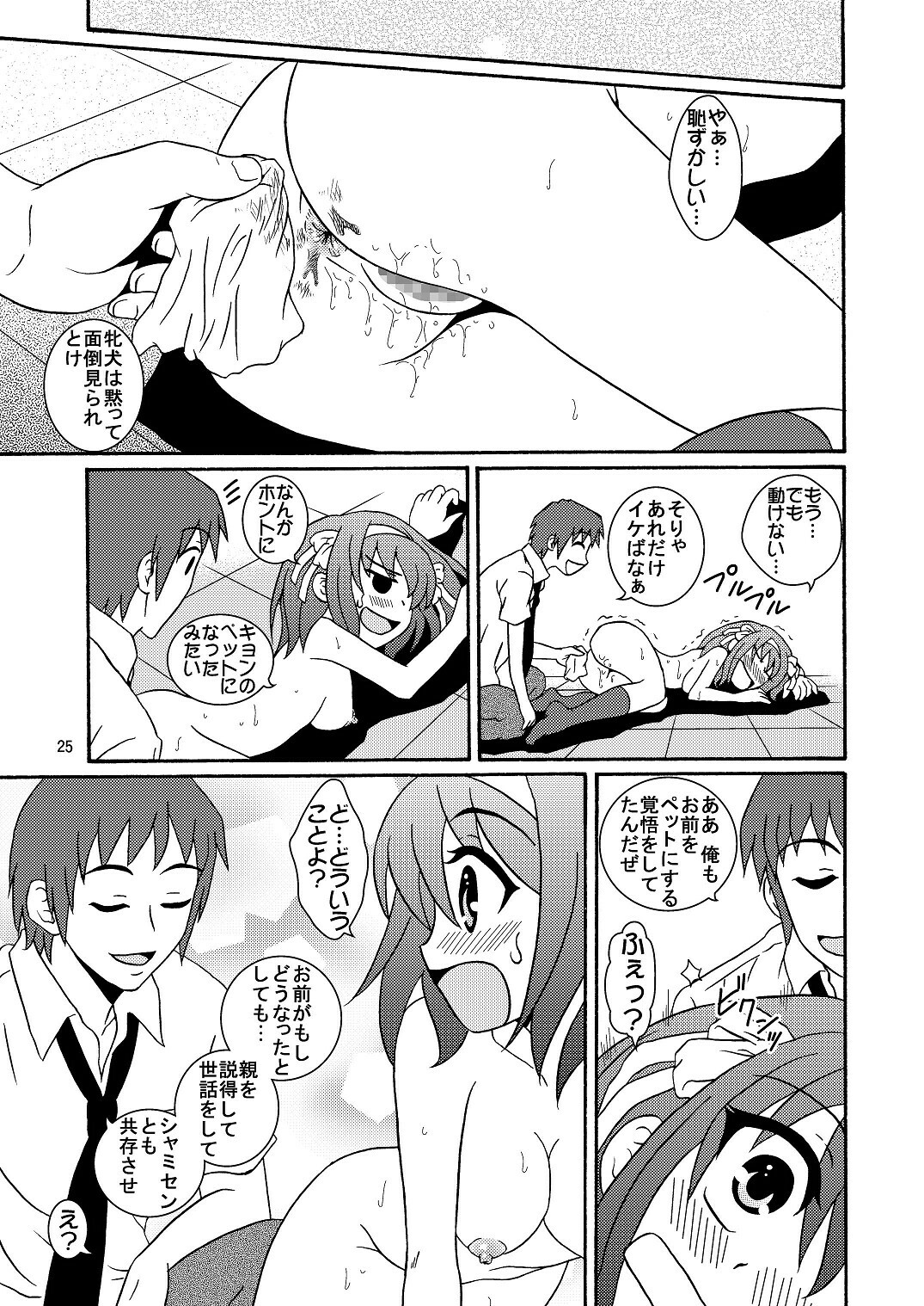 [Mousou Kai no Juunin wa Iki Teiru (Kan Danchi)] Suzumiya Haruhi-san no Kiken na Ai Taiken 4 (The Melancholy of Haruhi Suzumiya) page 25 full