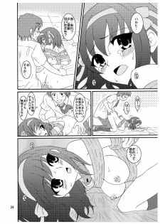 [Mousou Kai no Juunin wa Iki Teiru (Kan Danchi)] Suzumiya Haruhi-san no Kiken na Ai Taiken 3 (The Melancholy of Haruhi Suzumiya) - page 25