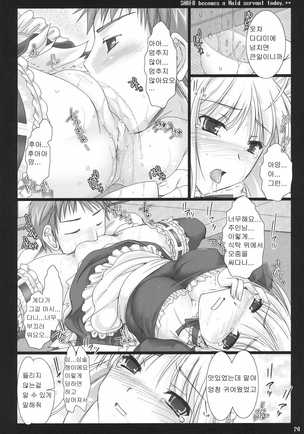 (C71) [UDON-YA (Kizuki Aruchu, ZAN)] Kyou dake desu yo? (Fate/hollow ataraxia) [Korean] [PANZERTALEZ] page 23 full