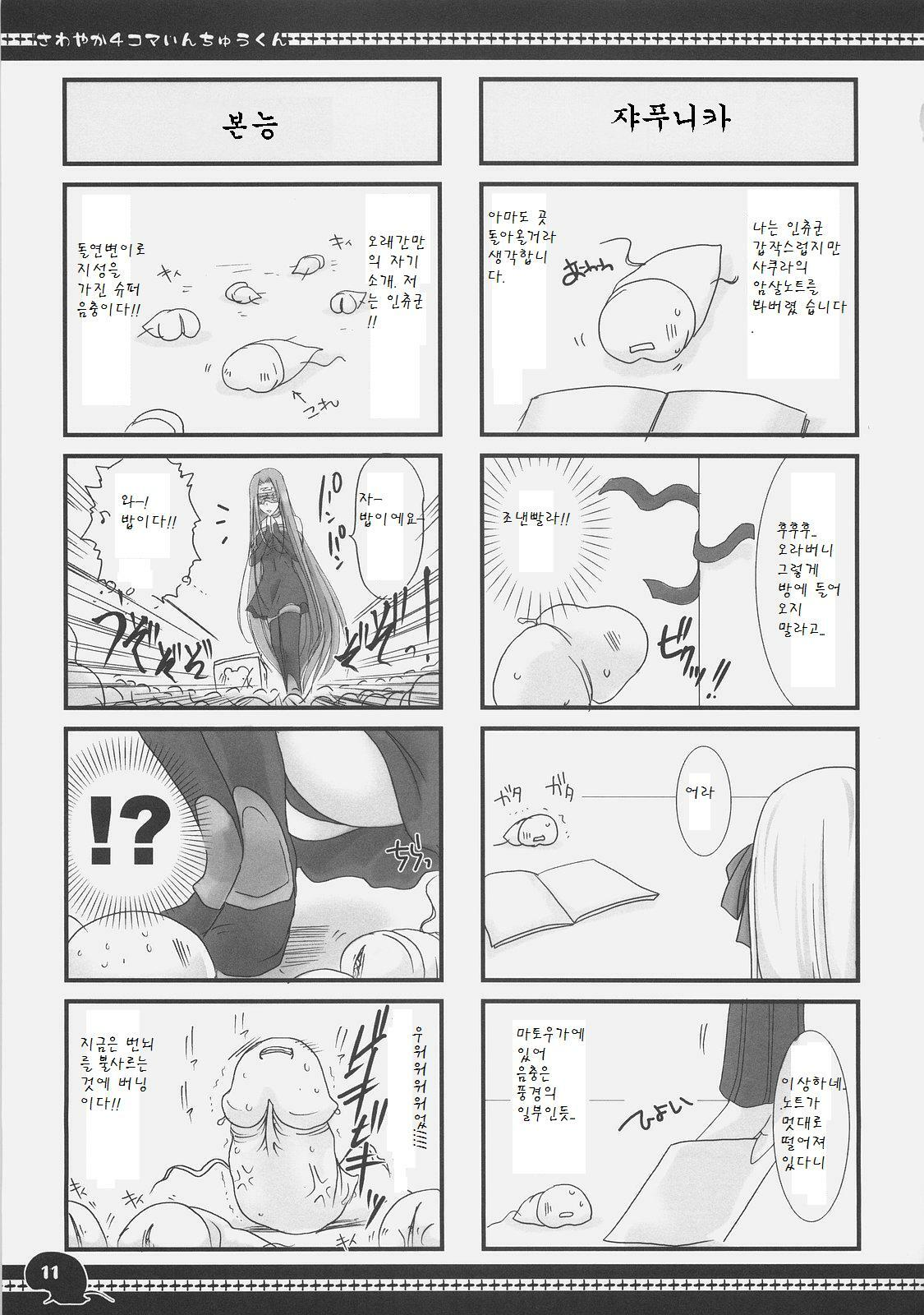 (C71) [UDON-YA (Kizuki Aruchu, ZAN)] Sawayaka 4koma Inchuu-kun Soushuuhen + alpha (Fate/stay night) [Korean] page 10 full