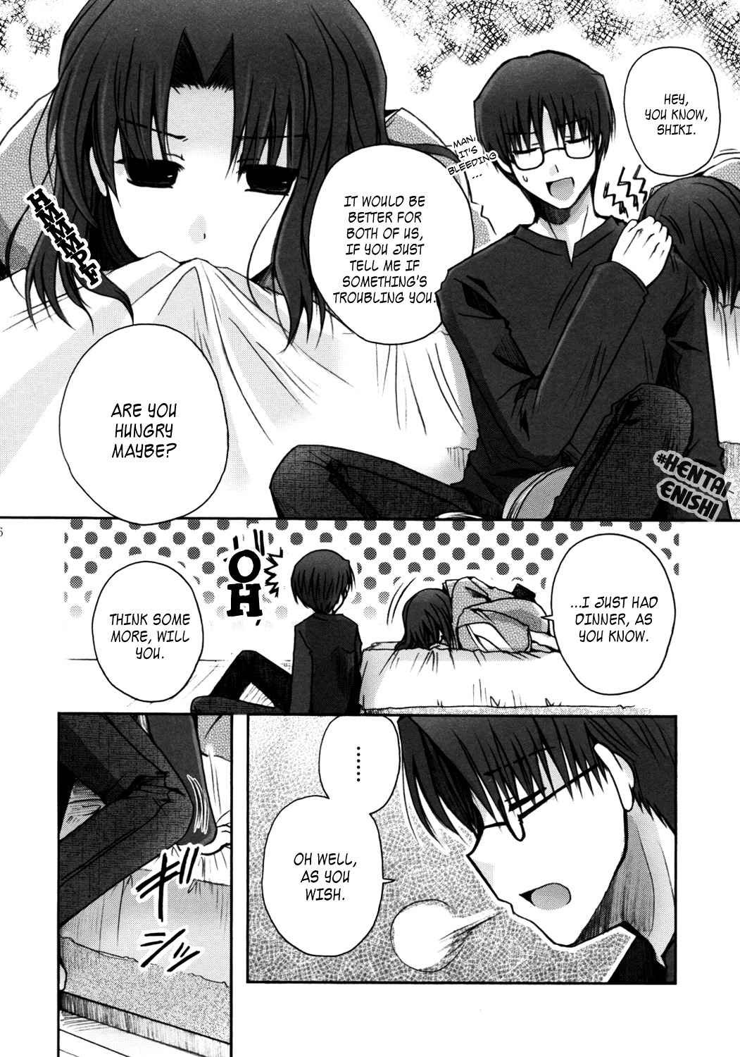 (C75) [Alkaloid (Izumiya Otoha)] Mitsuyume (Kara no Kyoukai) [English] [Hentai-Enishi] page 6 full