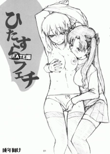 [TTT (Miharu)] Hitazura Fetish FATE hen (Fate/stay night) - page 1
