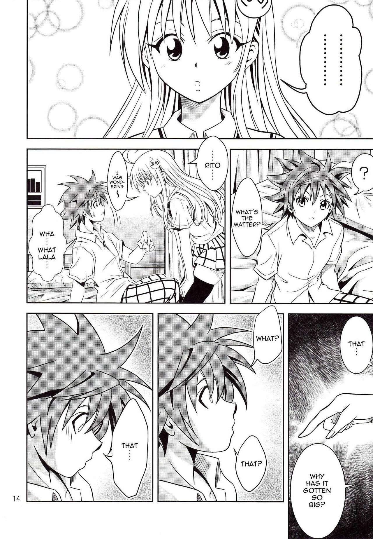 [Gangontou (Fukori)] Anoko-tachi ga Taihen na Koto ni Nattemasu (To LOVE-Ru) [English] {doujin-moe.us} page 14 full