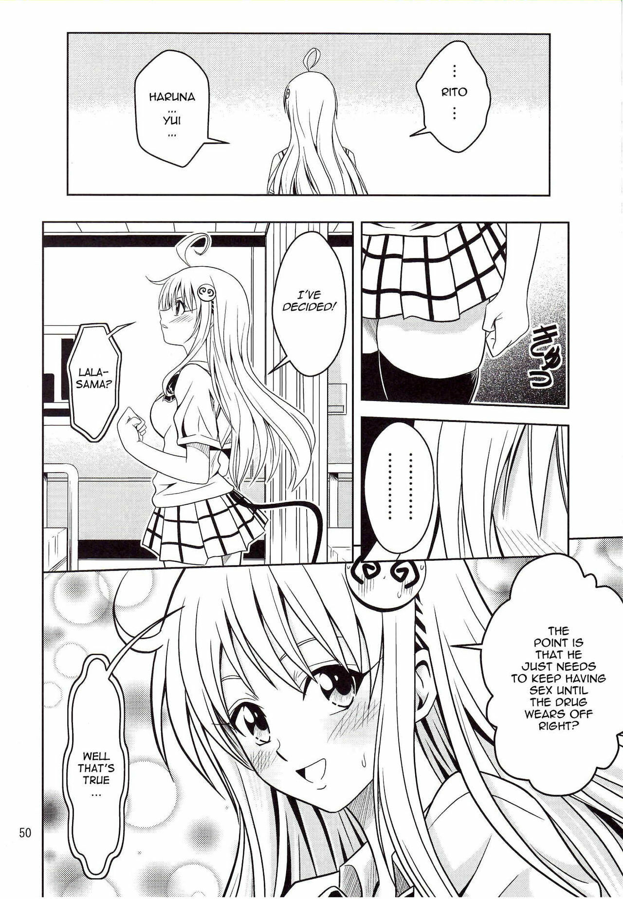 [Gangontou (Fukori)] Anoko-tachi ga Taihen na Koto ni Nattemasu (To LOVE-Ru) [English] {doujin-moe.us} page 50 full