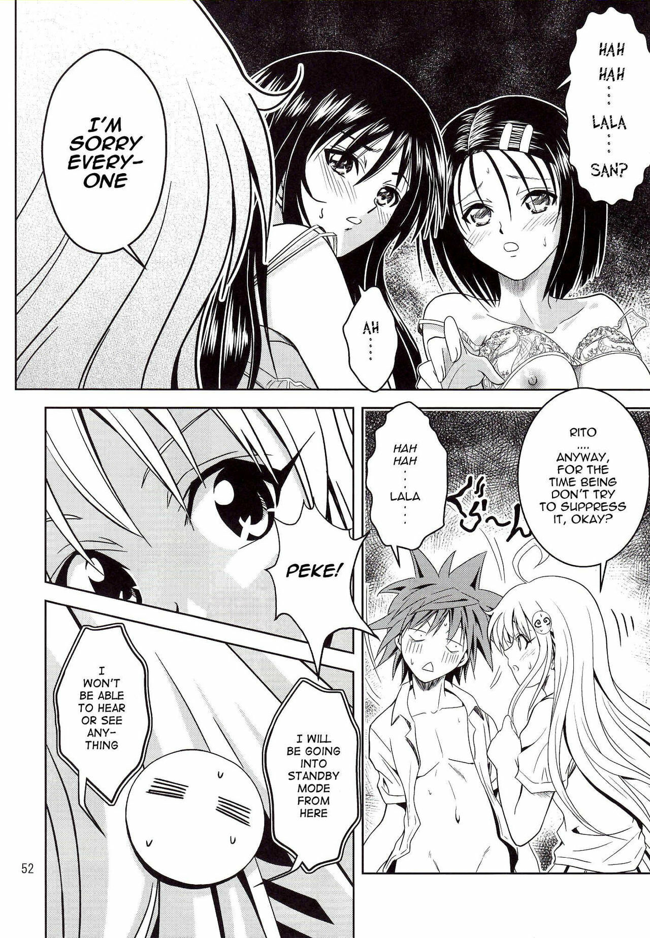 [Gangontou (Fukori)] Anoko-tachi ga Taihen na Koto ni Nattemasu (To LOVE-Ru) [English] {doujin-moe.us} page 52 full