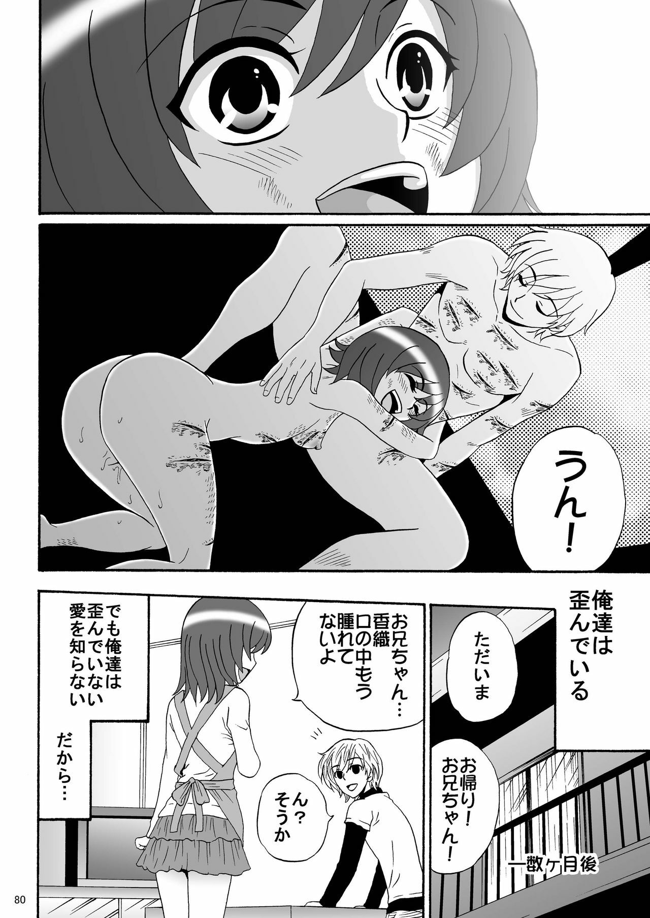 [Mousou Kai no Juunin wa Ikiteiru. (Kan Danchi)] Kyoudai SM Monogatari 7days fuzz ~Nanokakan Choukyouroku~ Kouhen [Digital] page 80 full