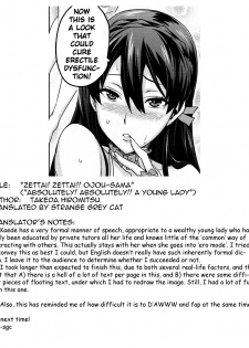[Takeda Hiromitsu] Zettai! Zettai!! Ojou-sama (COMIC Megastore 2009-09) [English] [Strange Grey Cat] - page 29