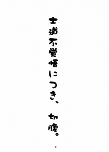 (CR28) [Baby Maniacs (Morinaga Chiyoko)] Shidou Fukakugo (Gyousatsu Shinsengumi) - page 2