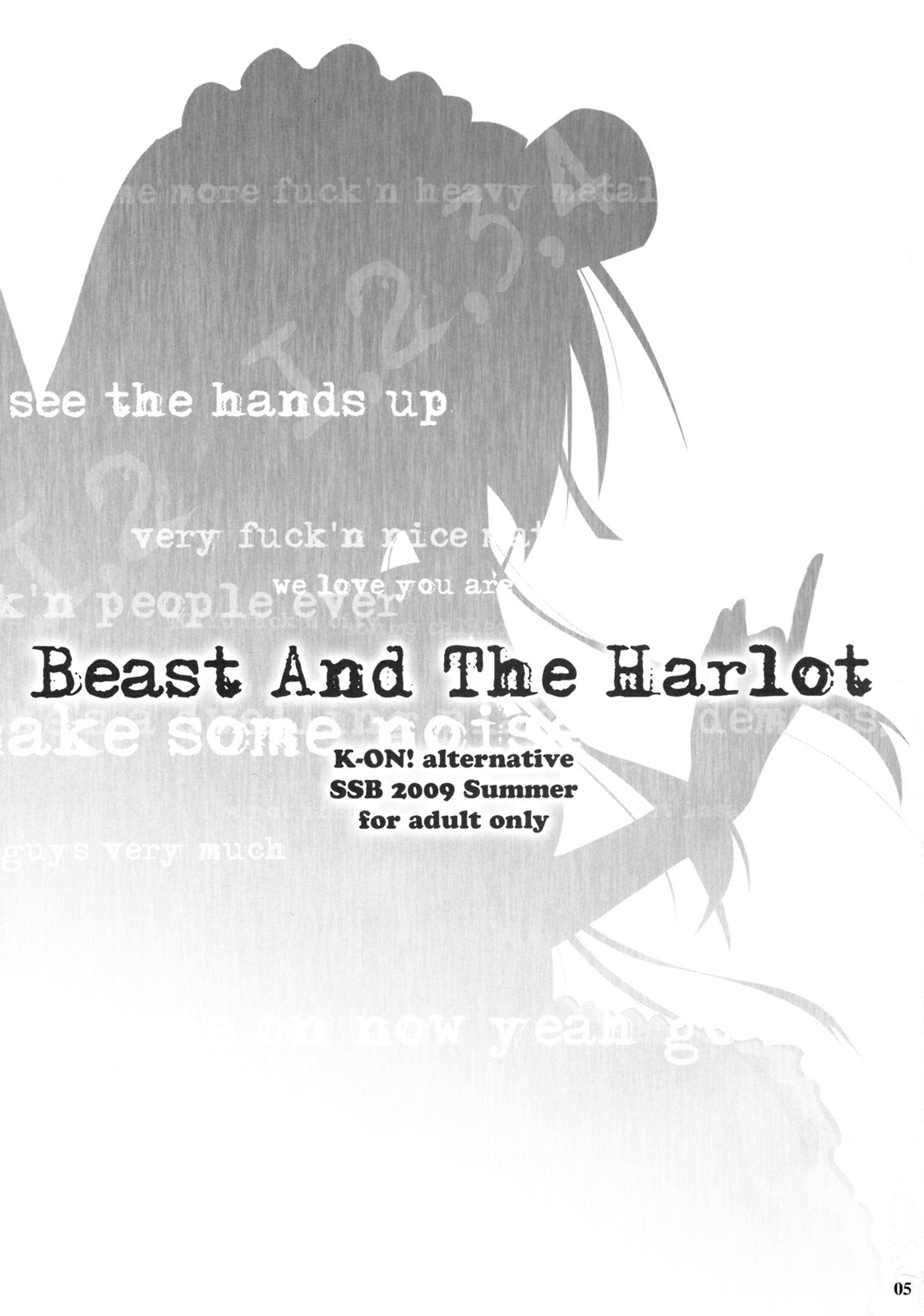 (C76) [SSB (Maririn)] Beast And The Harlot (K-ON!) page 4 full