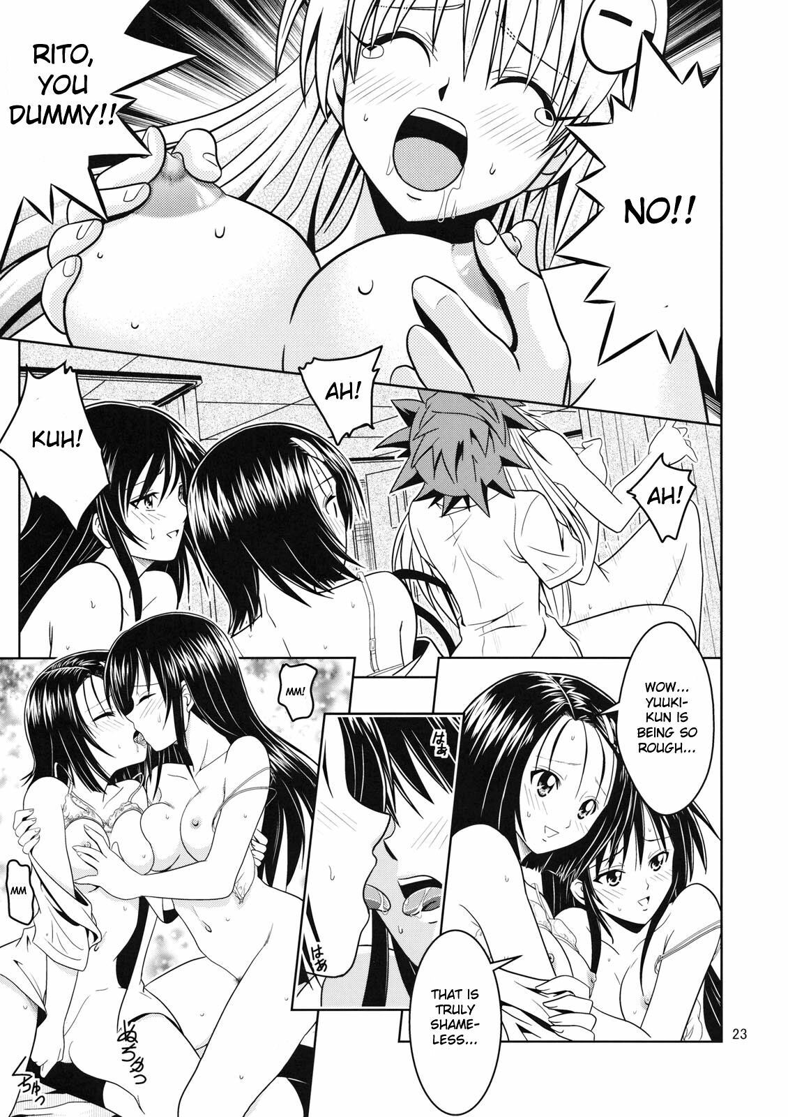 [Gangontou (Fukori)] Anoko-tachi ga Taihen na Koto ni Nattemasu 2 (To LOVE-Ru) [English] {doujin-moe.us} page 22 full