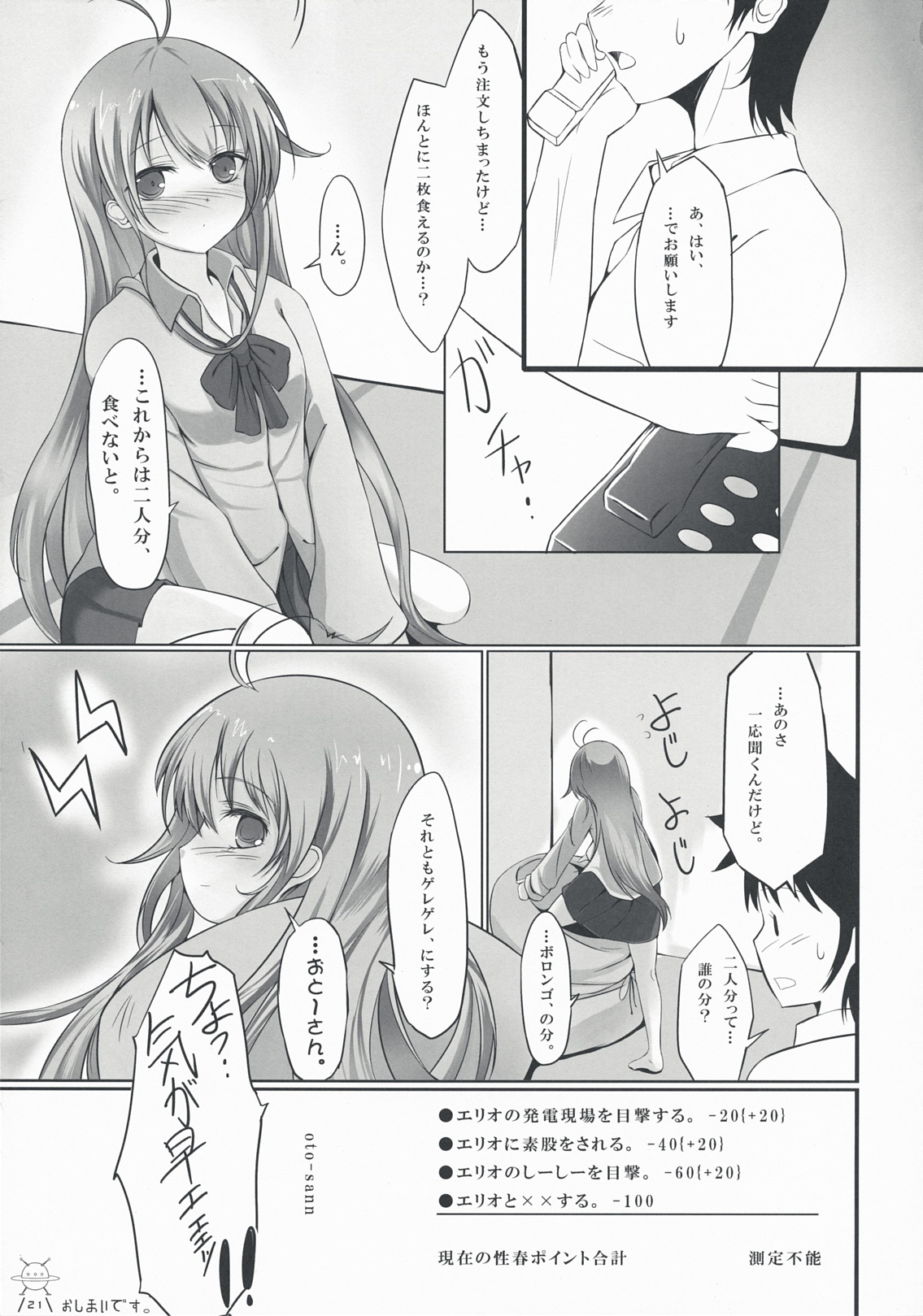 (C76) [Dream Halls! (Tsuzuri)] Ginga no Hate no kono Machi de. (Denpa Onna to Seishun Otoko) page 21 full