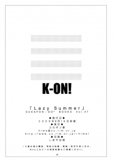 (C76) [SUKAPON-DO (Kagawa Tomonobu, Yano Takumi)] Lazy Summer (K-ON!) - page 25