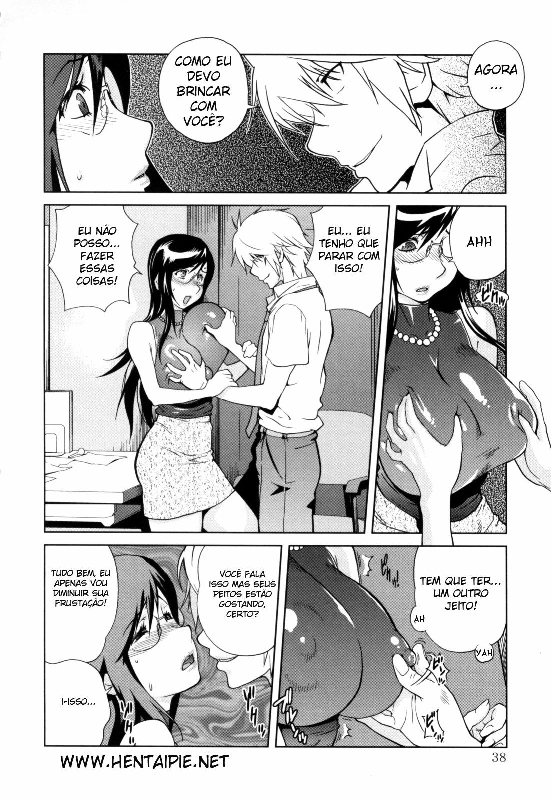 [Kotoyoshi Yumisuke] Kumikyoku Mitsunyuu - Mammosus Vacca Narratio [Portuguese-BR] [Hentaipie.net] page 39 full