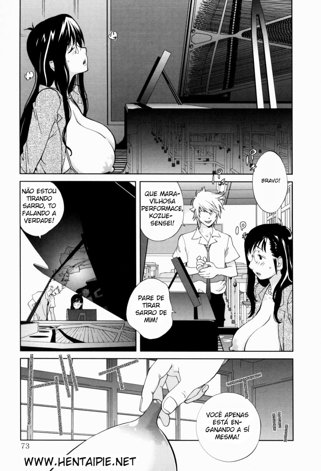 [Kotoyoshi Yumisuke] Kumikyoku Mitsunyuu - Mammosus Vacca Narratio [Portuguese-BR] [Hentaipie.net] page 74 full