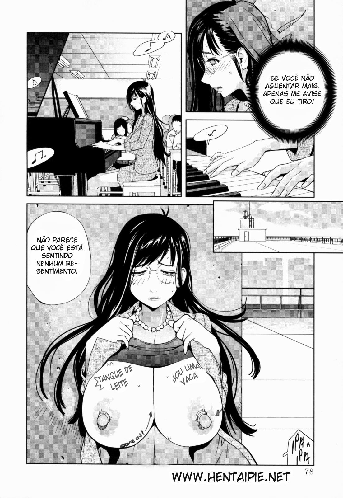 [Kotoyoshi Yumisuke] Kumikyoku Mitsunyuu - Mammosus Vacca Narratio [Portuguese-BR] [Hentaipie.net] page 79 full