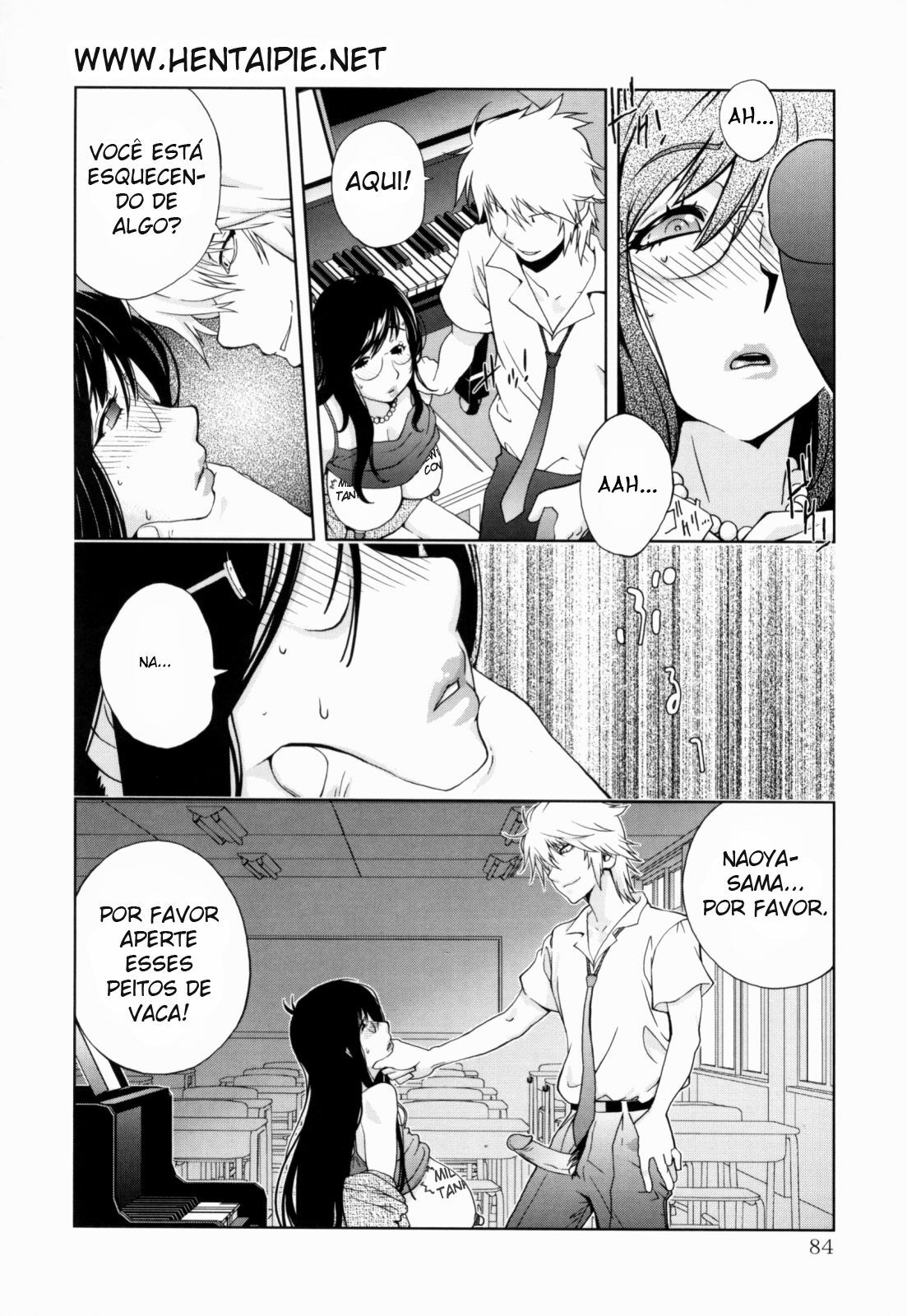 [Kotoyoshi Yumisuke] Kumikyoku Mitsunyuu - Mammosus Vacca Narratio [Portuguese-BR] [Hentaipie.net] page 85 full