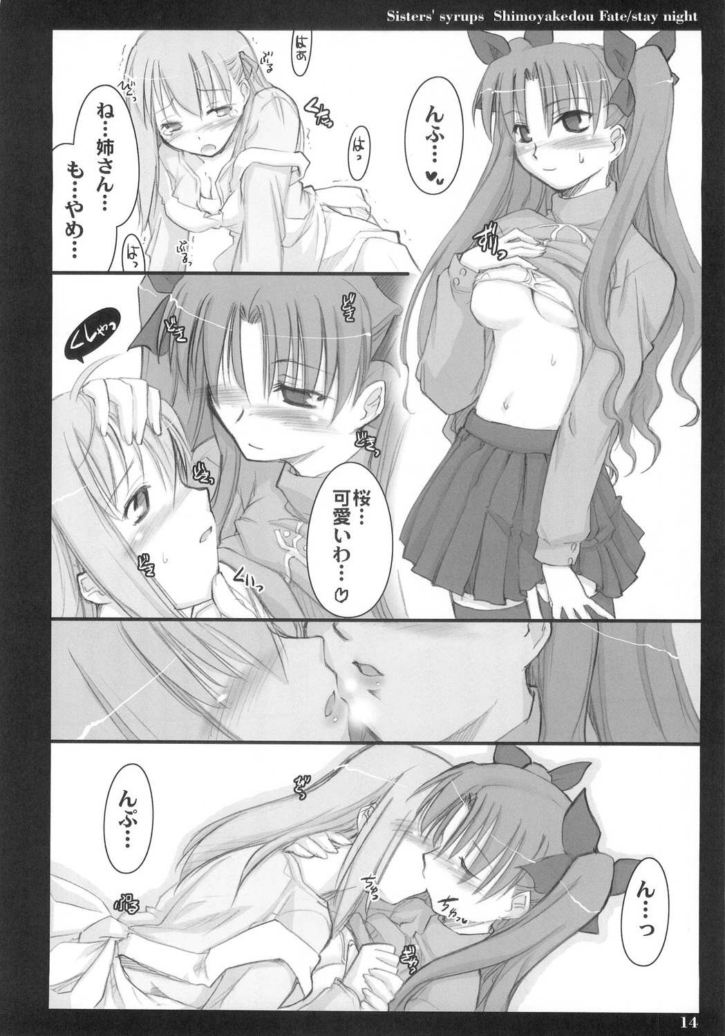 (C68) [Shimoyakedou (Ouma Tokiichi)] Sisters' Syrups (Fate/stay night) page 13 full