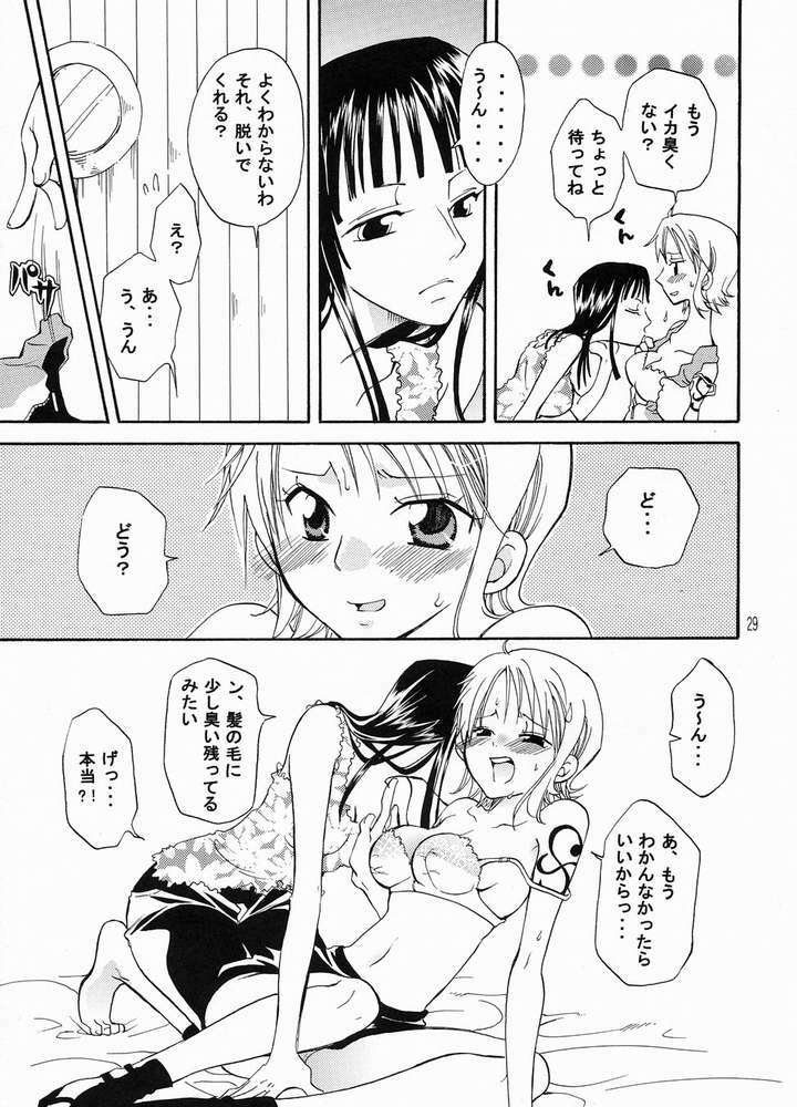 [Kurione-kan (YU-RI)] Nami-chan to Shirokujichuu (ONE PIECE) page 29 full