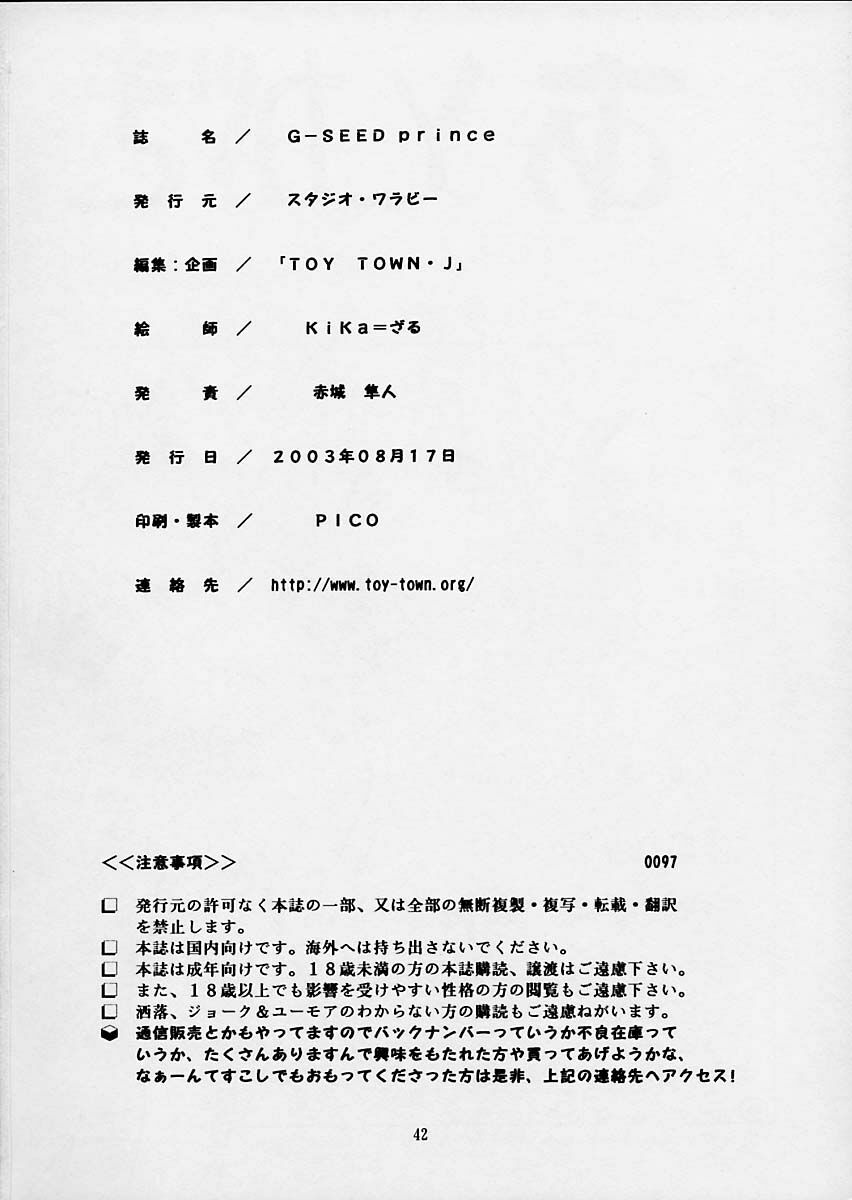 (C64) [Studio Wallaby (Kika = Zaru)] G-SEED Princes (Kidou Senshi Gundam SEED) page 41 full