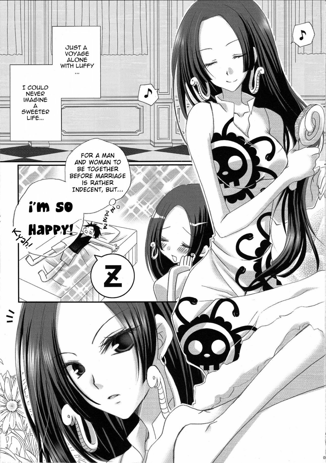 (C76) [NANASHINO (mura.)] IMAGINATION ~Hebihime-sama no Otawamure~ (One Piece) [English] [Yuribou] page 4 full