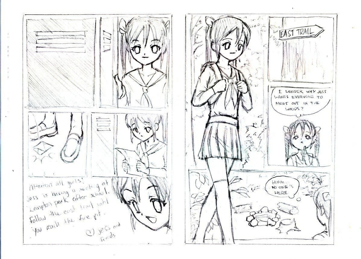 Girl's club 3 (rough) page 1 full