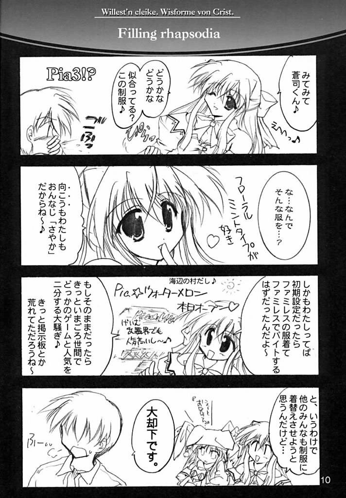 (C61) [Aruku Denpatou no Kai (Atono Matsuri, Kimura Shuuichi)] Filling Rhapsodia (Suika) page 9 full