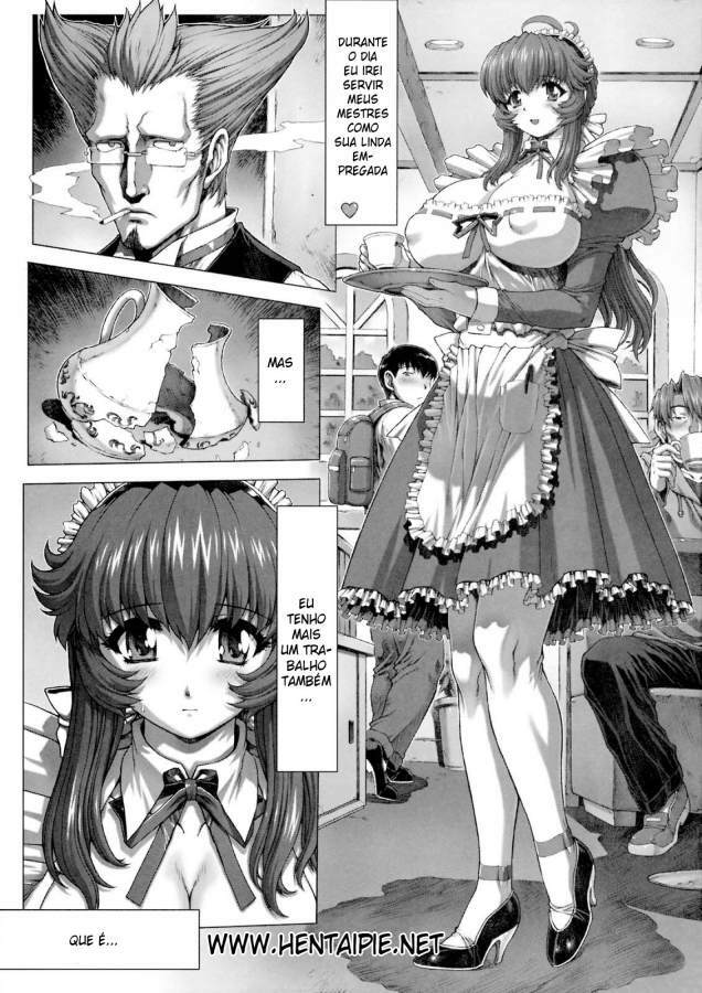 [Hot Bear (Mogudan)] Bakunyuu Maid Kari Zenpen [Portuguese-BR] [Hentai Pie] page 4 full