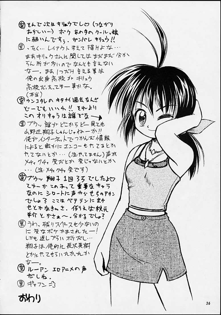 (C55) [Riroland (Kuuya, Satomi Hiroyuki)] Chanto Chanto no Rinshan Kaihou! (Mamotte Shugogetten, Sorcerous Stabber Orphen) page 35 full