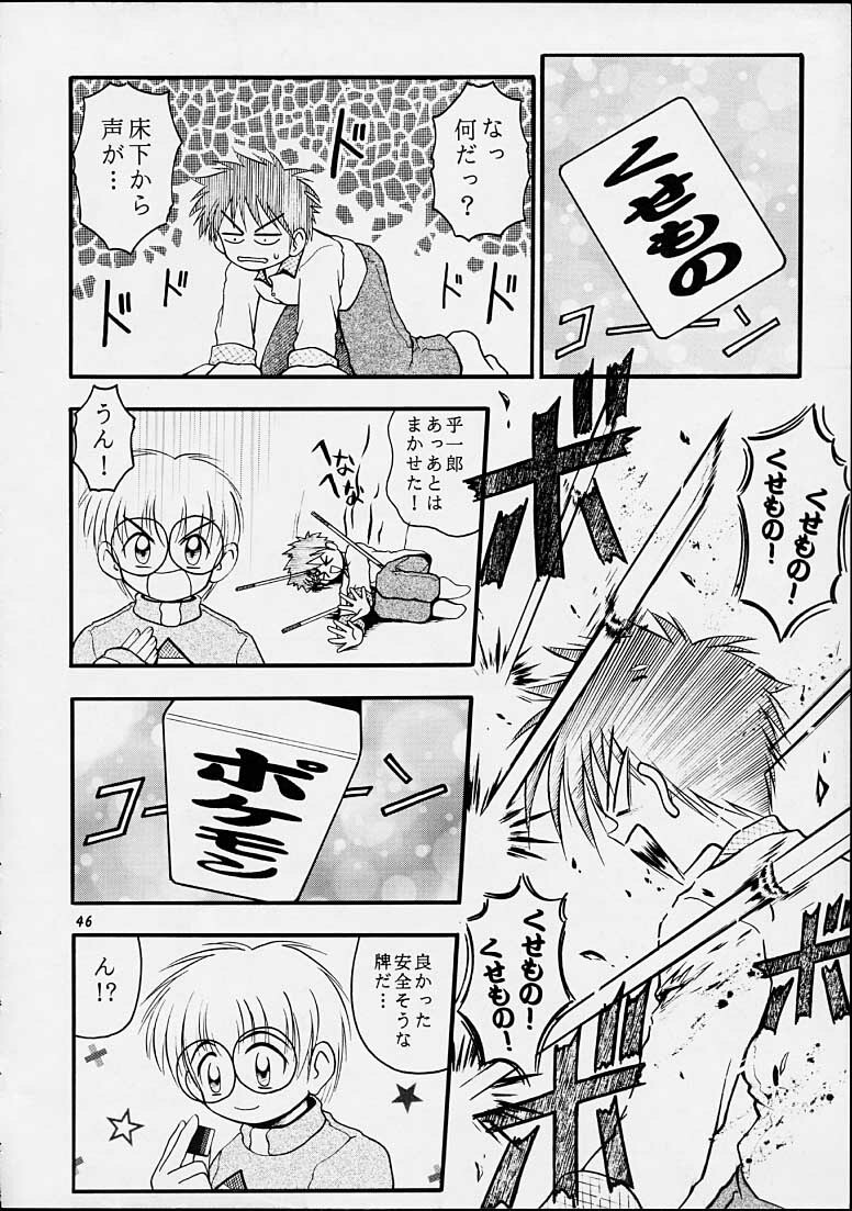 (C55) [Riroland (Kuuya, Satomi Hiroyuki)] Chanto Chanto no Rinshan Kaihou! (Mamotte Shugogetten, Sorcerous Stabber Orphen) page 45 full