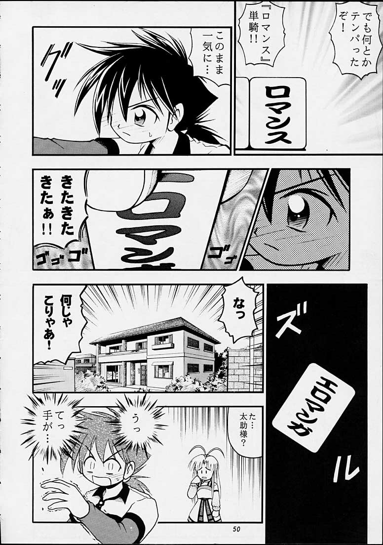 (C55) [Riroland (Kuuya, Satomi Hiroyuki)] Chanto Chanto no Rinshan Kaihou! (Mamotte Shugogetten, Sorcerous Stabber Orphen) page 49 full