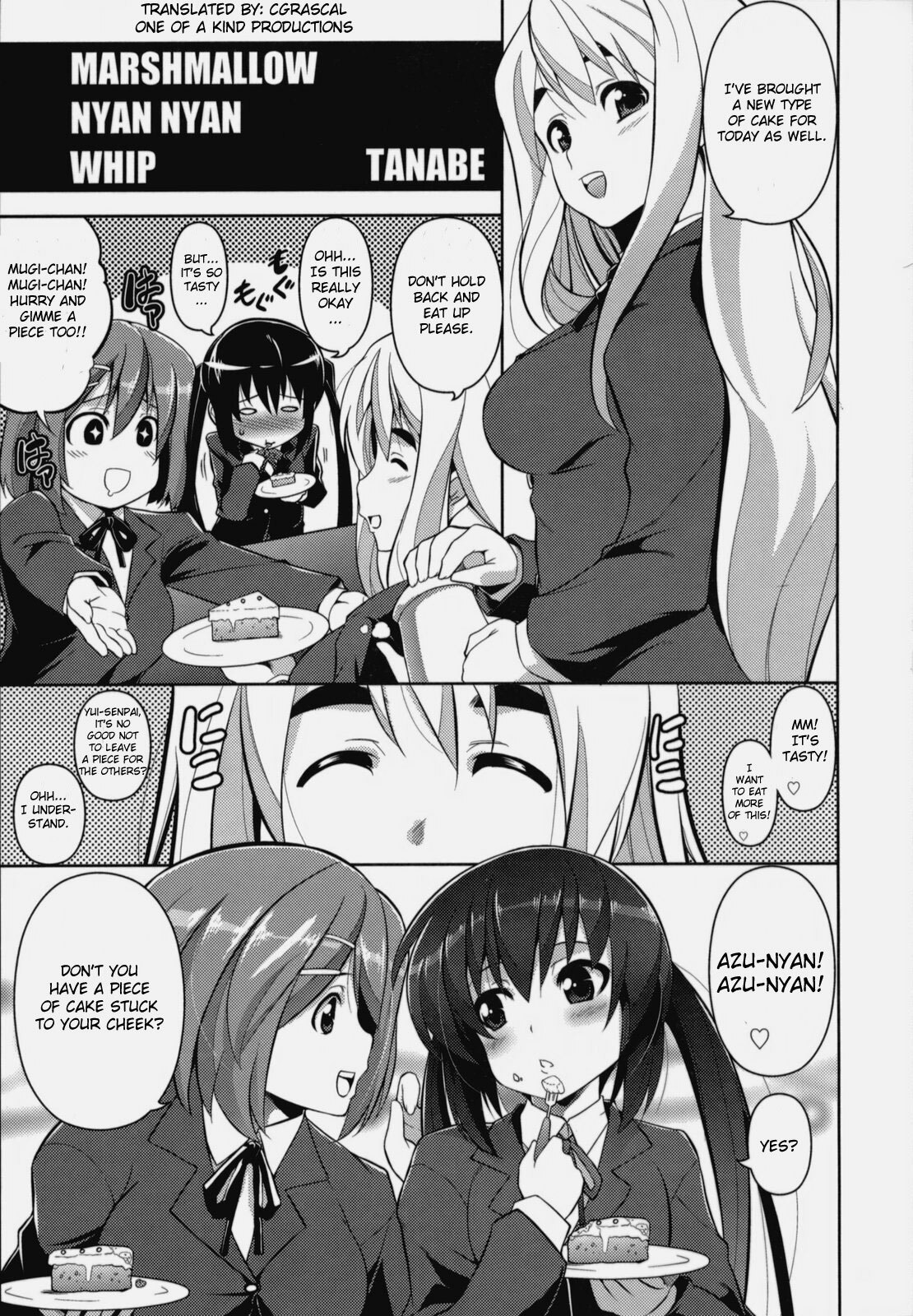 (C76) [STUDIO TIAMAT (TANABE)] MARSHMALLOW NYAN NYAN WHIP (K-ON!) [English] [CGrascal] page 2 full