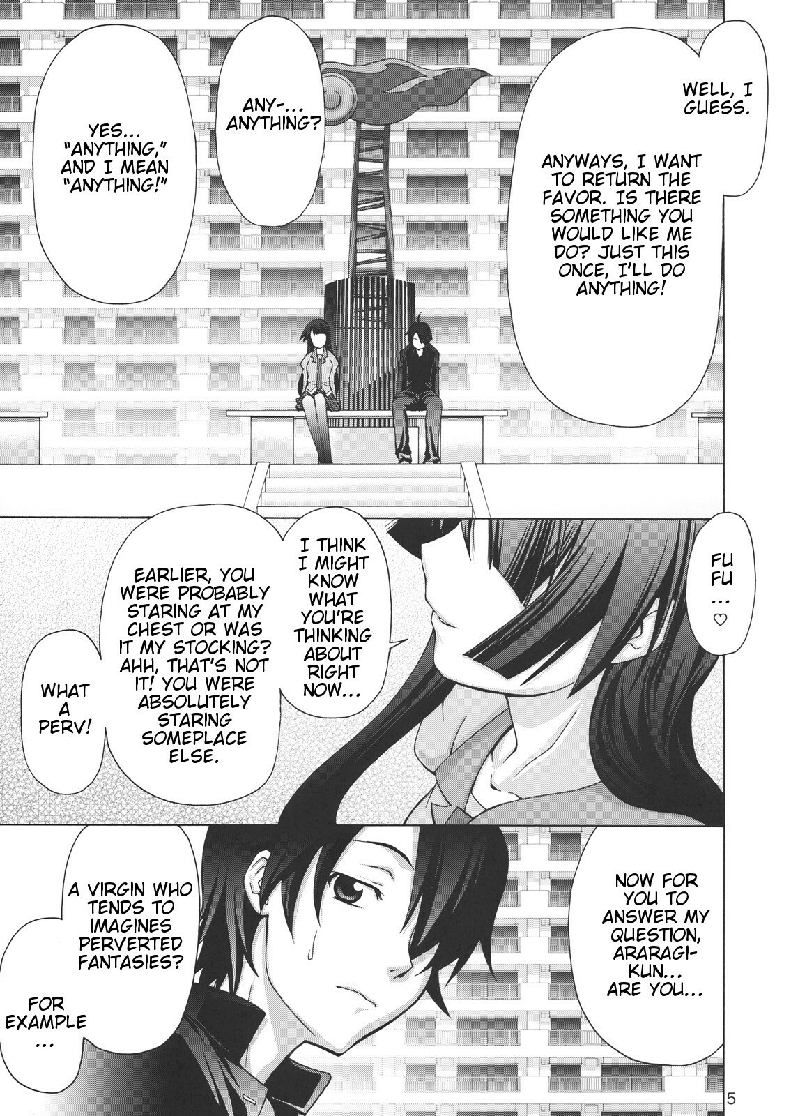 (C76) [GOLD RUSH (Suzuki Address)] Gyaku Sekuhara no Hate o Mousou Suru. (Bakemonogatari) [English] [Slayerjammer] page 4 full