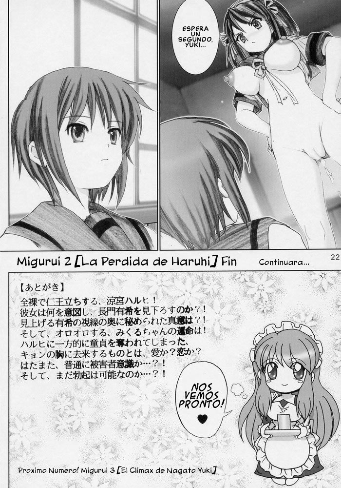 [Raijinkai (Haruki Genia)] Migurui 2 - Ryoumiya Haruhi no Soushitsu | La Perdida de Haruhi (The Melancholy of Haruhi Suzumiya) [Spanish] page 22 full