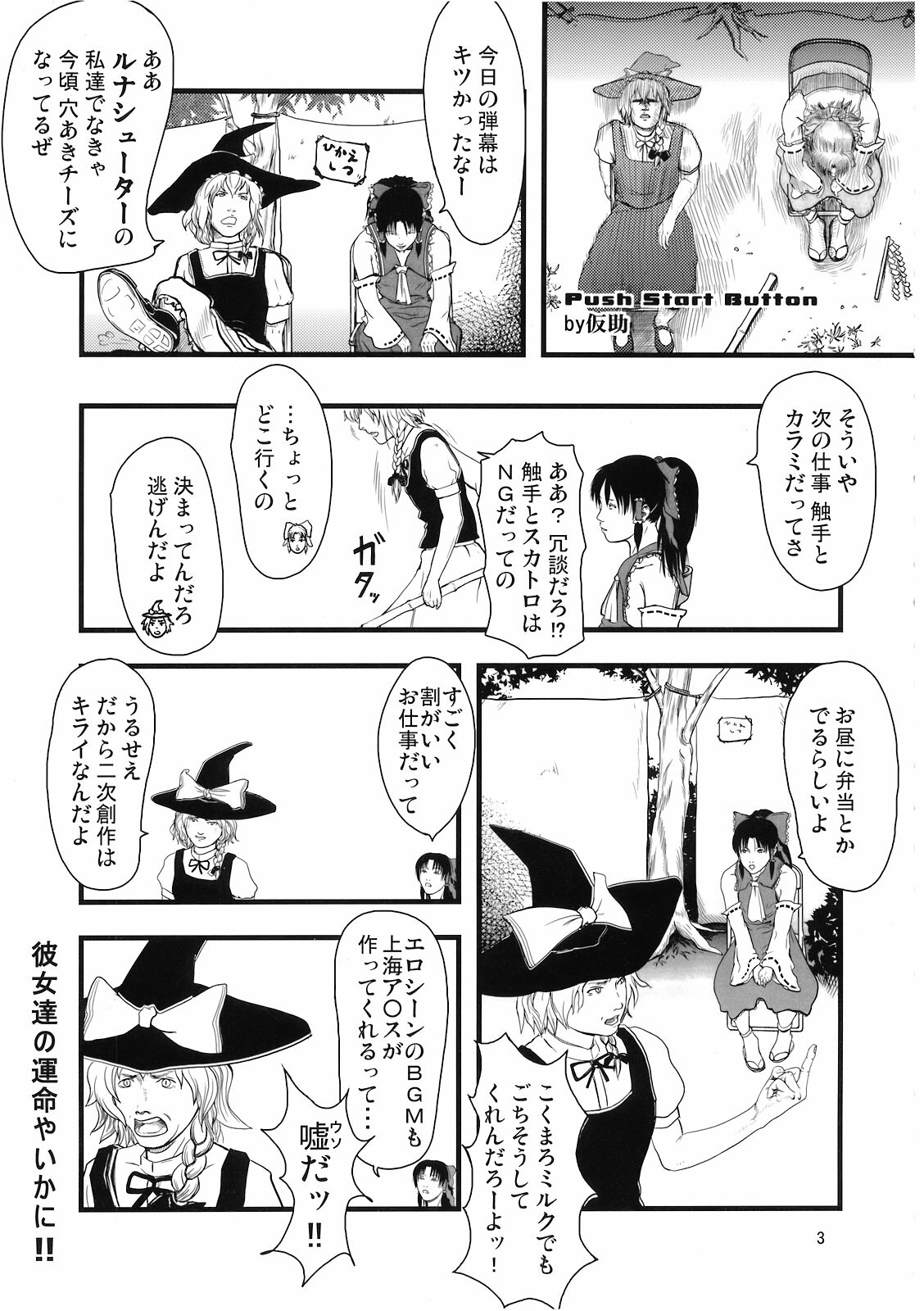 (C76) [FAKESTAR & RUBBISH SelecTing Squad (kari suke, Miharu, Namonashi)] T (Touhou ProjecT) page 3 full