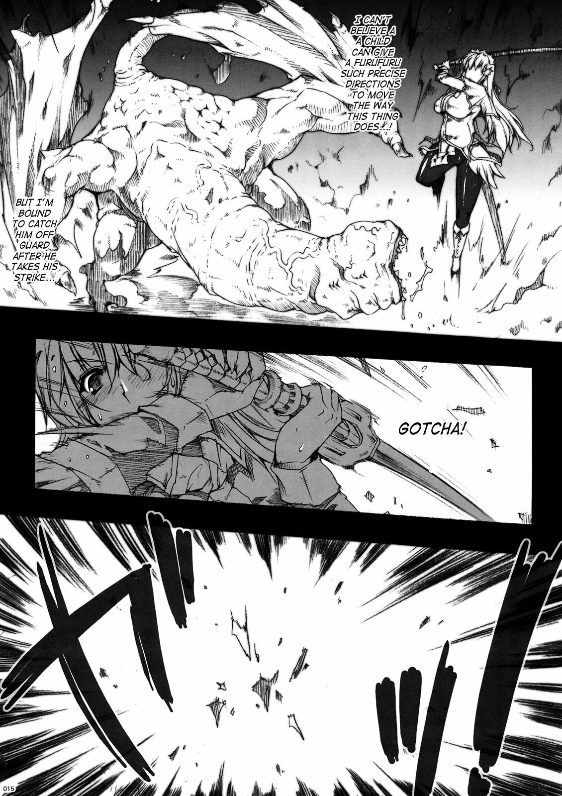 (COMIC1☆3) [ERECT TOUCH (Erect Sawaru)] Invisible Hunter (Monster Hunter) [English] [SaHa] page 15 full