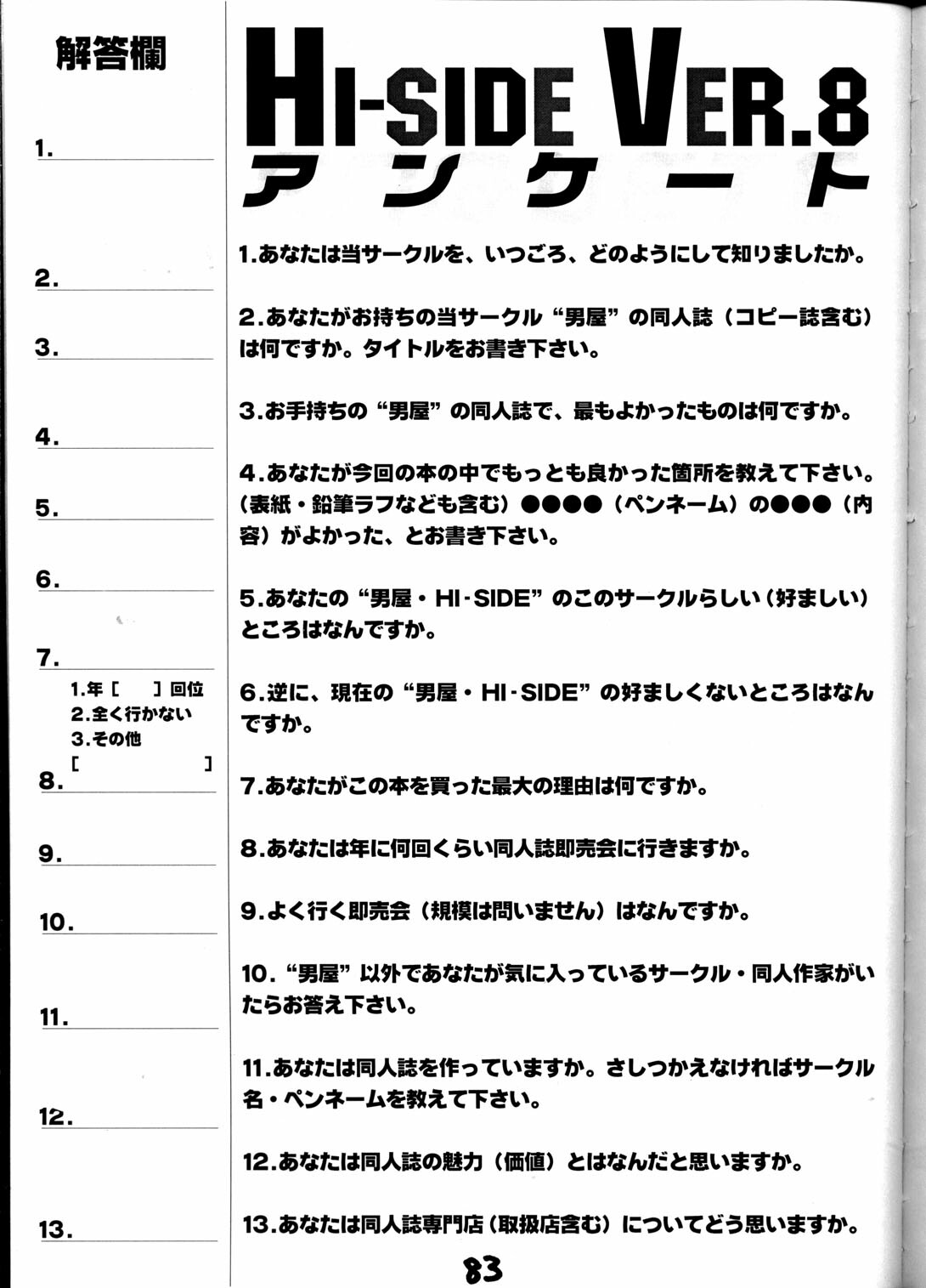 (C55) [GUY-YA (Various)] HI-SIDE Ver. 8 (Various) page 82 full