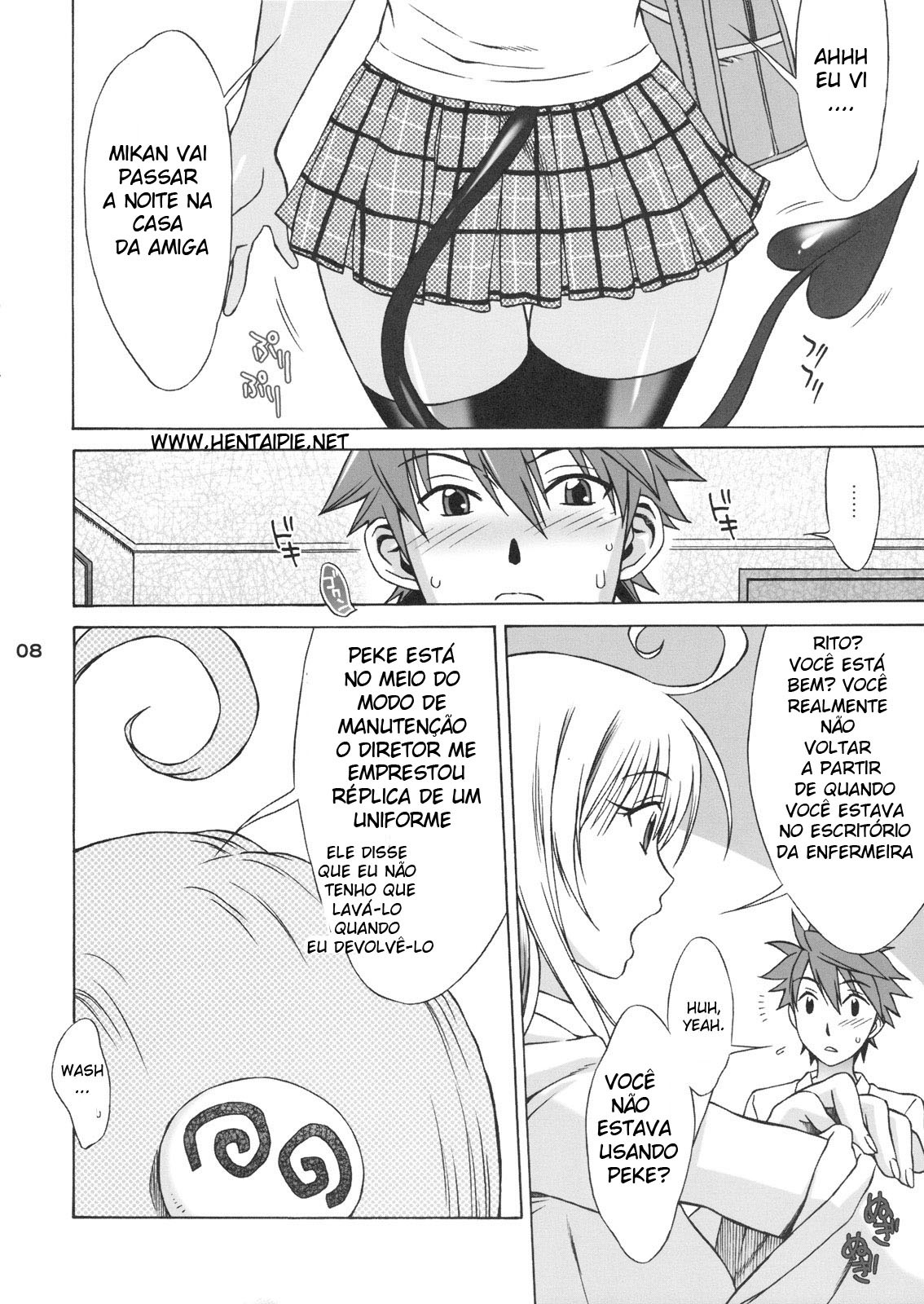 (SC39) [BANANAJAM (Hanzaki Jirou)] DON'T KISS MY TAIL ! (To LOVE-Ru) [Portuguese-BR] [HentaiPie] page 8 full
