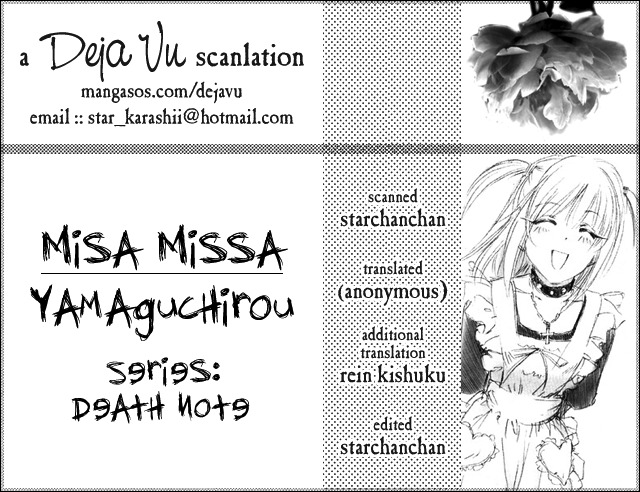 (CR37) [Yamaguchirou (Yamaguchi Shinji)] MISA MISSA (Death Note) [English] {Deja Vu} page 3 full