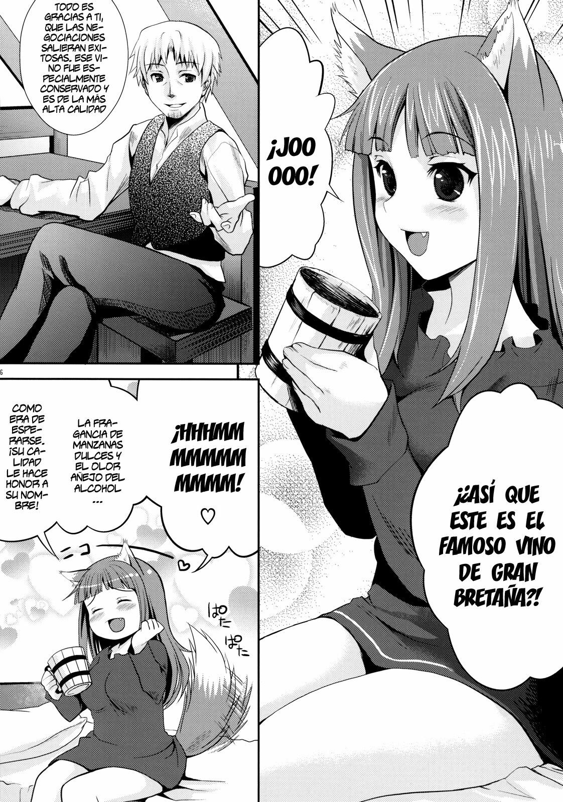 (COMIC1☆3) [Koakuma Sageha (Sage Joh)] Ookami to Mitsu Ringo (Spice and Wolf) [Spanish] page 5 full