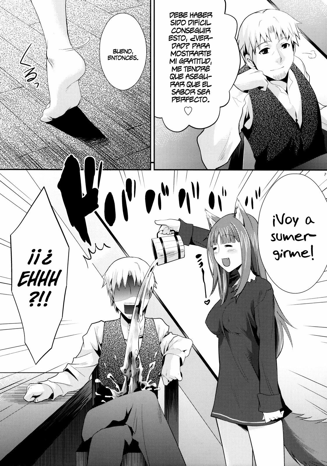 (COMIC1☆3) [Koakuma Sageha (Sage Joh)] Ookami to Mitsu Ringo (Spice and Wolf) [Spanish] page 6 full