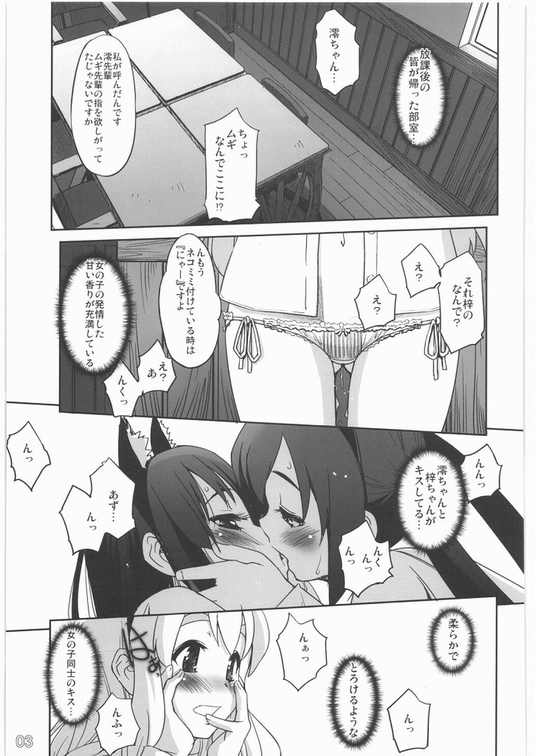 (C76) [G-Power! (Sasayuki)] Nekomimi to Toilet to Houkago no Bushitsu (K-ON!) page 2 full