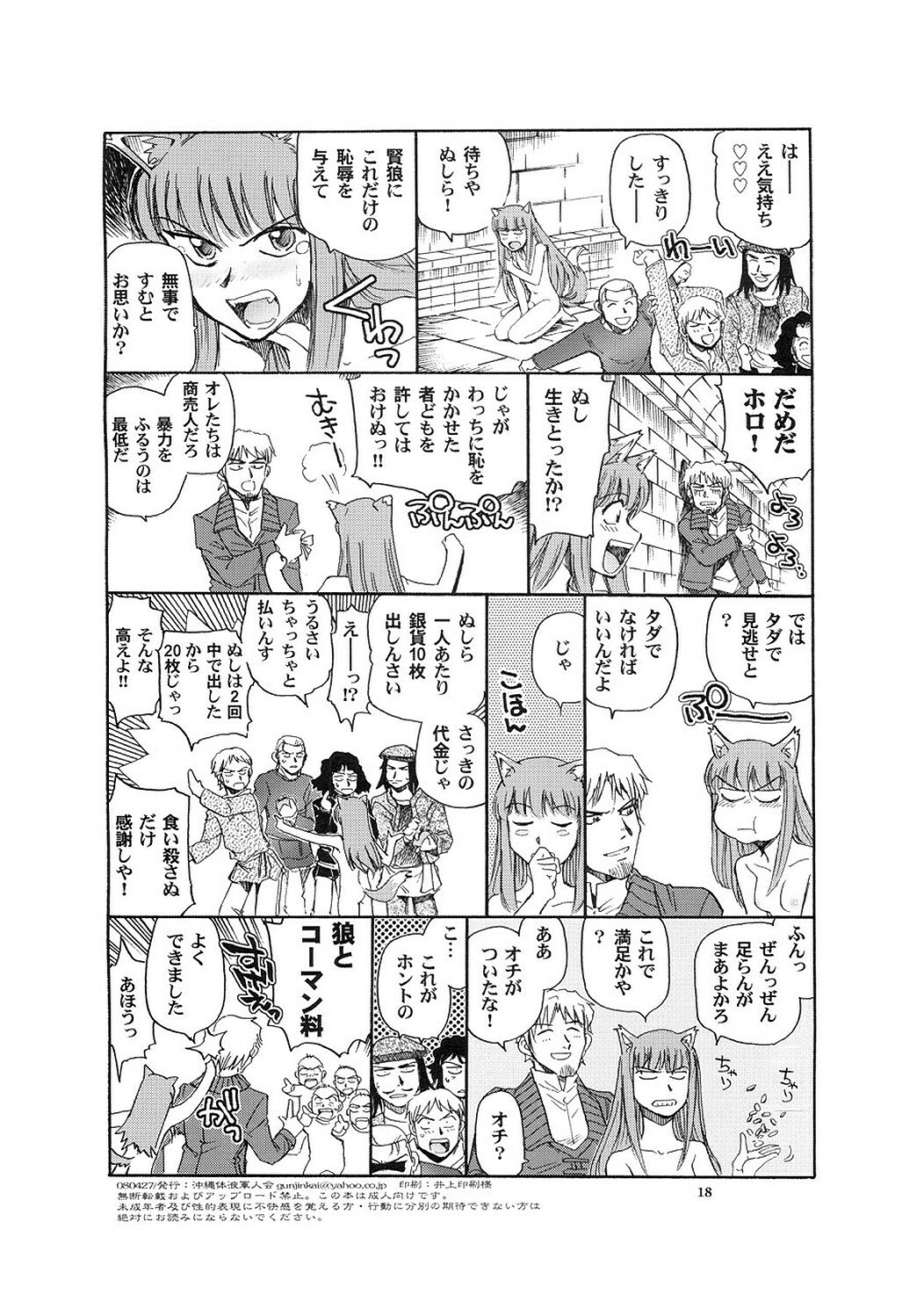 [Okinawa Taieki Gunjinkai] Zenmon no Ookami x Koumon ni Kousinryou (Spice and Wolf) page 17 full