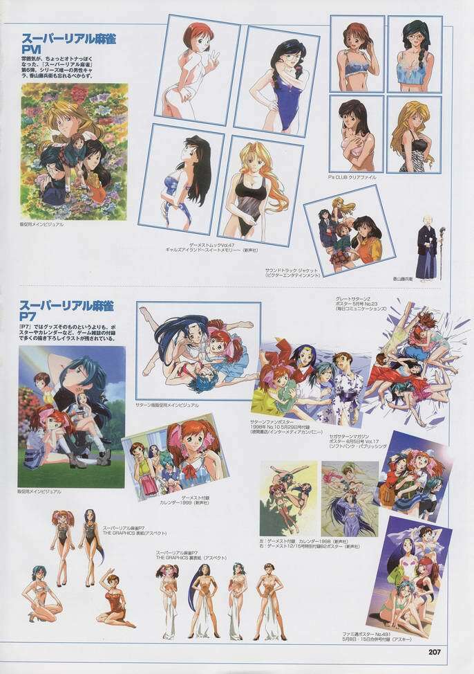 Super Real Mahjong Visual Fan Book Perfect Collection page 221 full